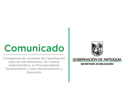 comunicado cronograma jornadas capacitación para servidores