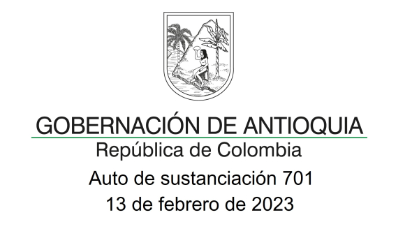Auto de sustanciación 701 del 13 de febrero de 2023, proferido por el Juzgado Noveno Civil Municipal de Medellín, el cual ordena a que dentro del trámite de tutela radicada con numero 2024- 0265 donde funge como accionante la señora Lucero de la Cruz