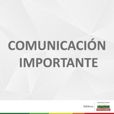 Comunicado importante de la Subsecretaría Administrativa - Subregión Norte