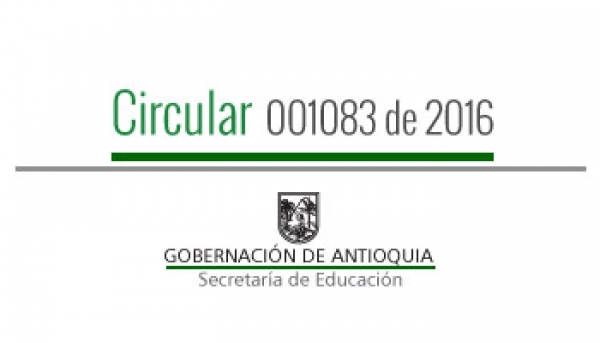 Circular 001083 de 2016 - Seguimiento a la actualización de los manuales de convivencia escolar