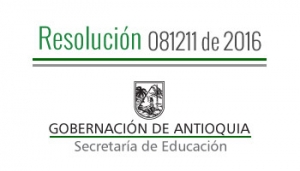 Resolución 081211 de 2016 - Por la cual se promulga la carta fundamental de los &quot;Juegos Deportivos, Recreativos y Culturales del Magisterio Antioqueño&quot;