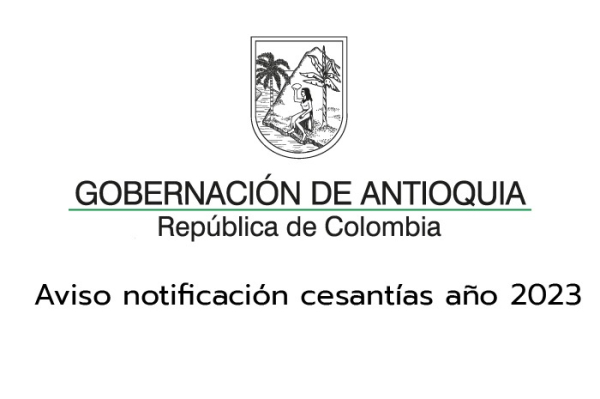 Aviso notificación cesantías año 2023