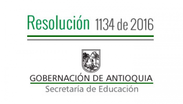 Resolución 1134 - 2016 - Por la cual se concede una comisión de de servicios a unos docentes
