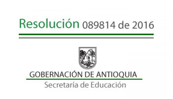 Resolución 089814 de 2016 - Por la cual se conceden vacaciones y se atoriza el pago de la prima de vacaciones a los funcionarios administrativos de los establecimientos educativos pagados con recursos del SGP