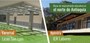 Obras de mejoramiento educativo en el norte de Antioquia