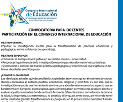 Abierta Convocatoria para Congreso Internacional de Educación