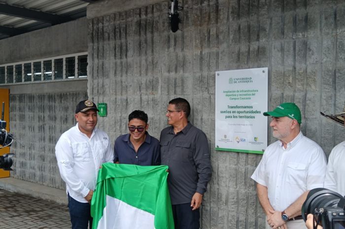Gobernación de Antioquia aportó a la intervención de nuevos espacios deportivos y recreativos en el campus de la Universidad de Antioquia, en el Bajo Cauca